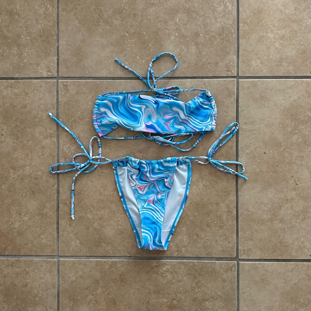 Adika - Multicolored Tie Dye String Bikini
